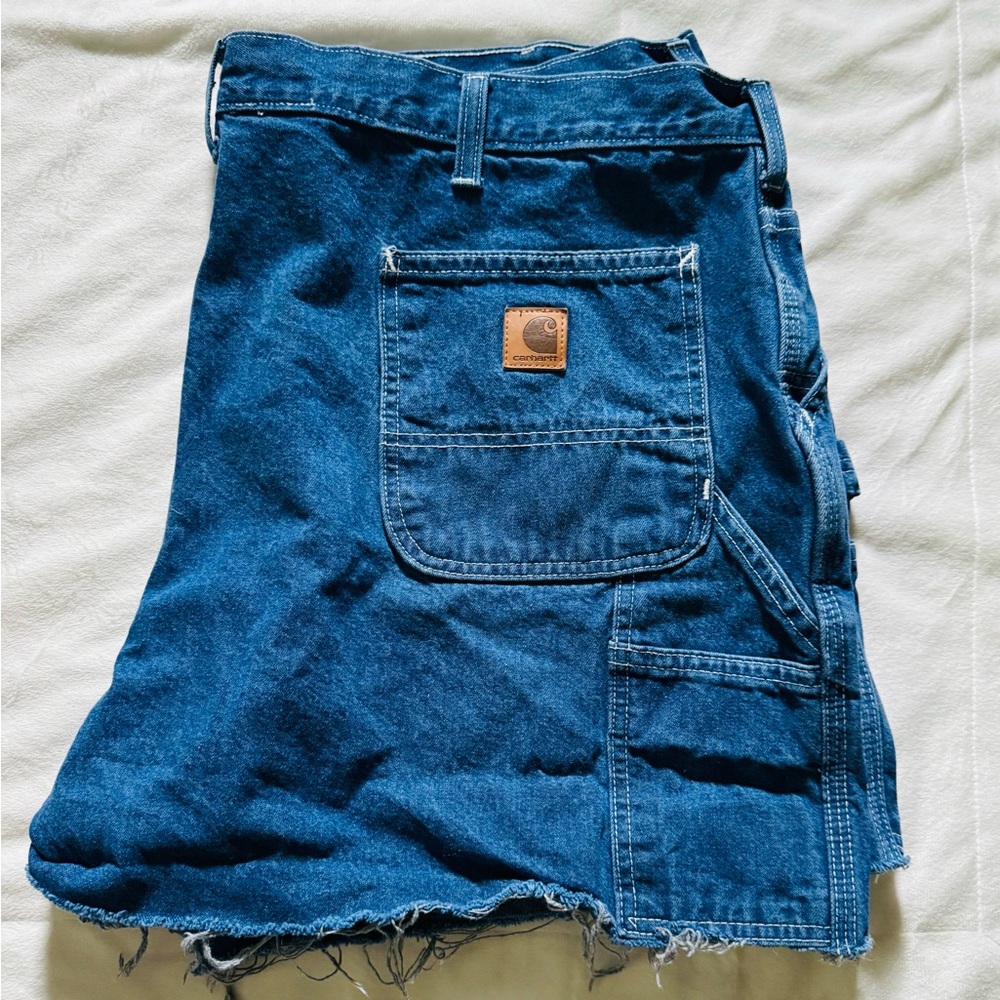 Carhartt Dark Blue Denim Utility Shorts